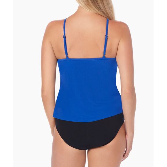 Magicsuit Rita Cobalt Blue Ruffled Tankini Top & Bikini Bottoms, Sz 10 NEW $200 - Picture 2 of 5